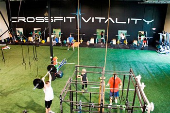 Crossfit gym with AthEdge Homefield Turf